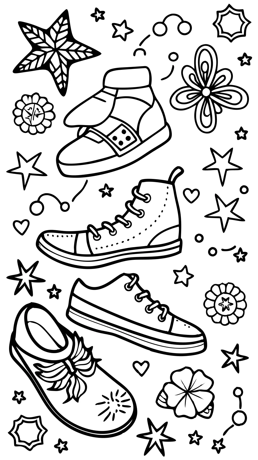 shoes coloring page